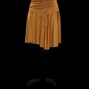 Free People Asymmetrical Gold Skirt